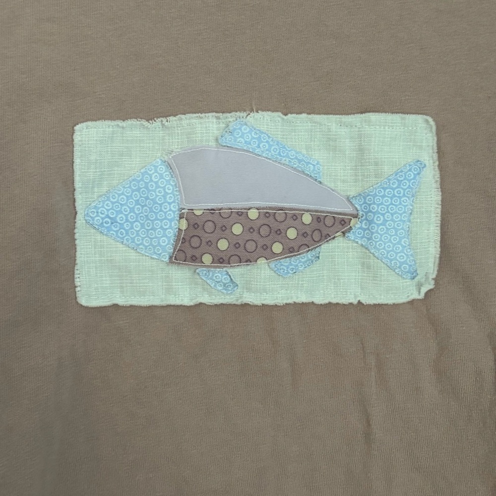 Handmade Fish Patchwork Skims Medium Shirt - Picture 4 of 5